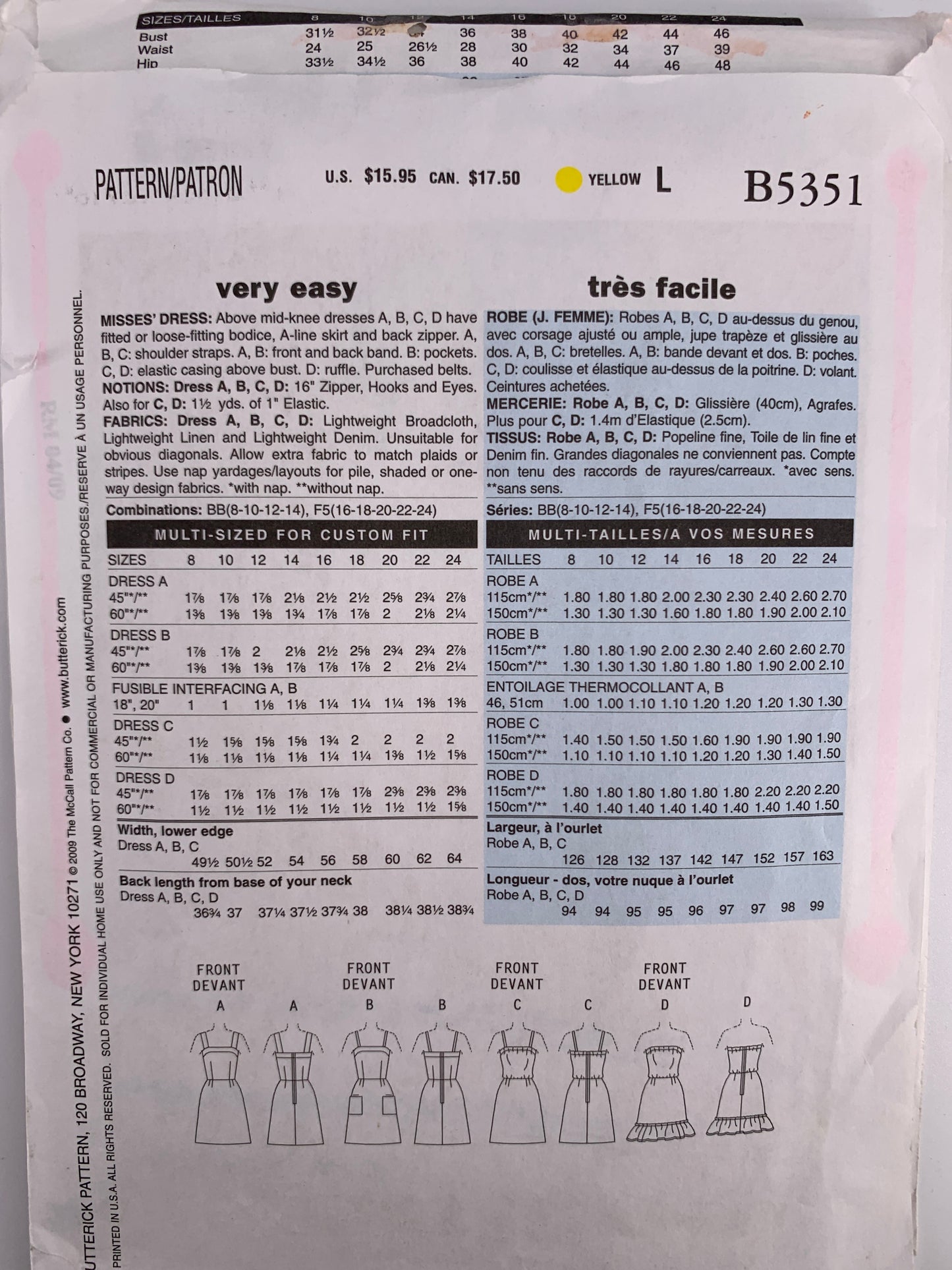 Butterick B5351