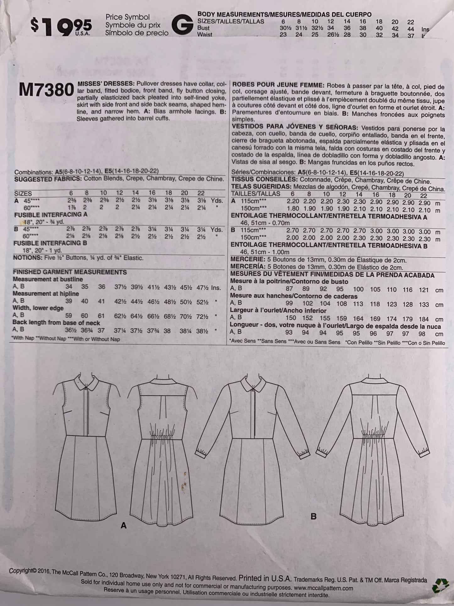 Mccall’s M7380