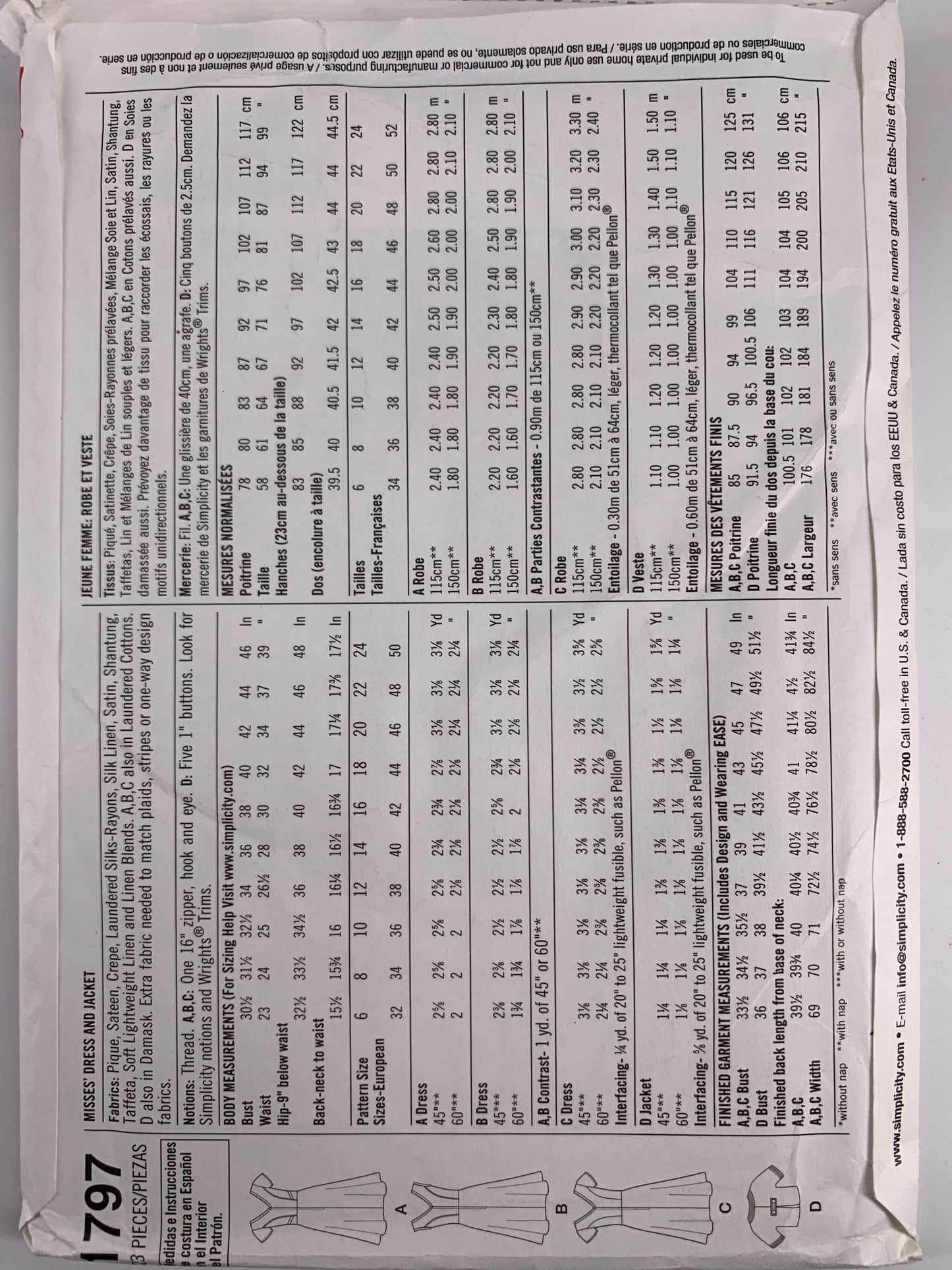 Simplicity 1797