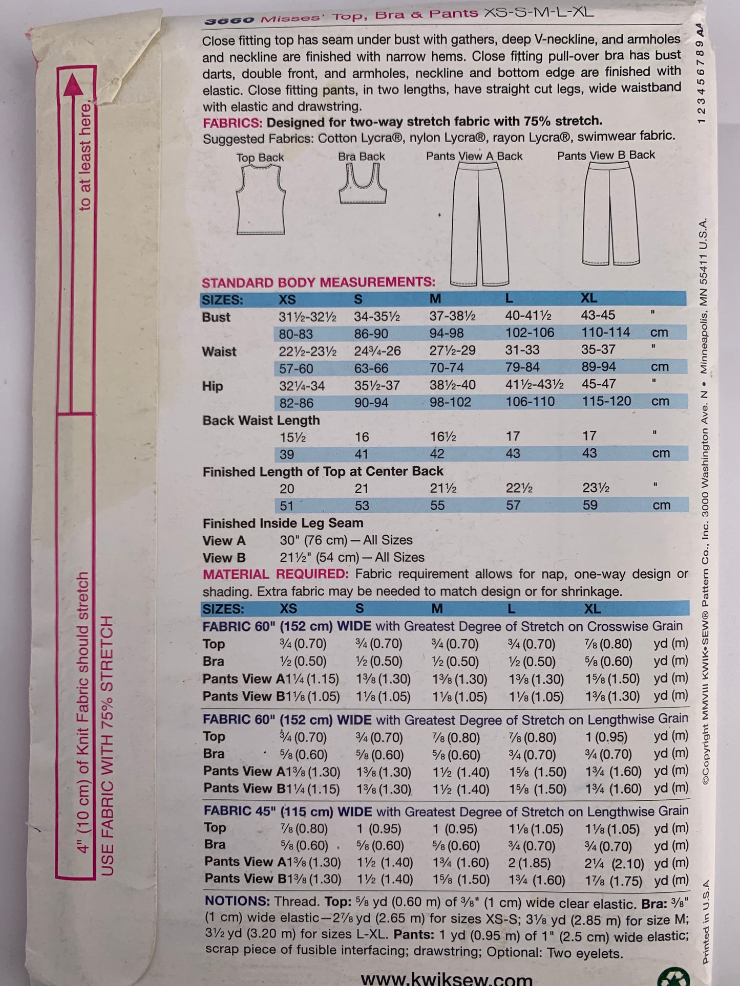 Kwik Sew 3660