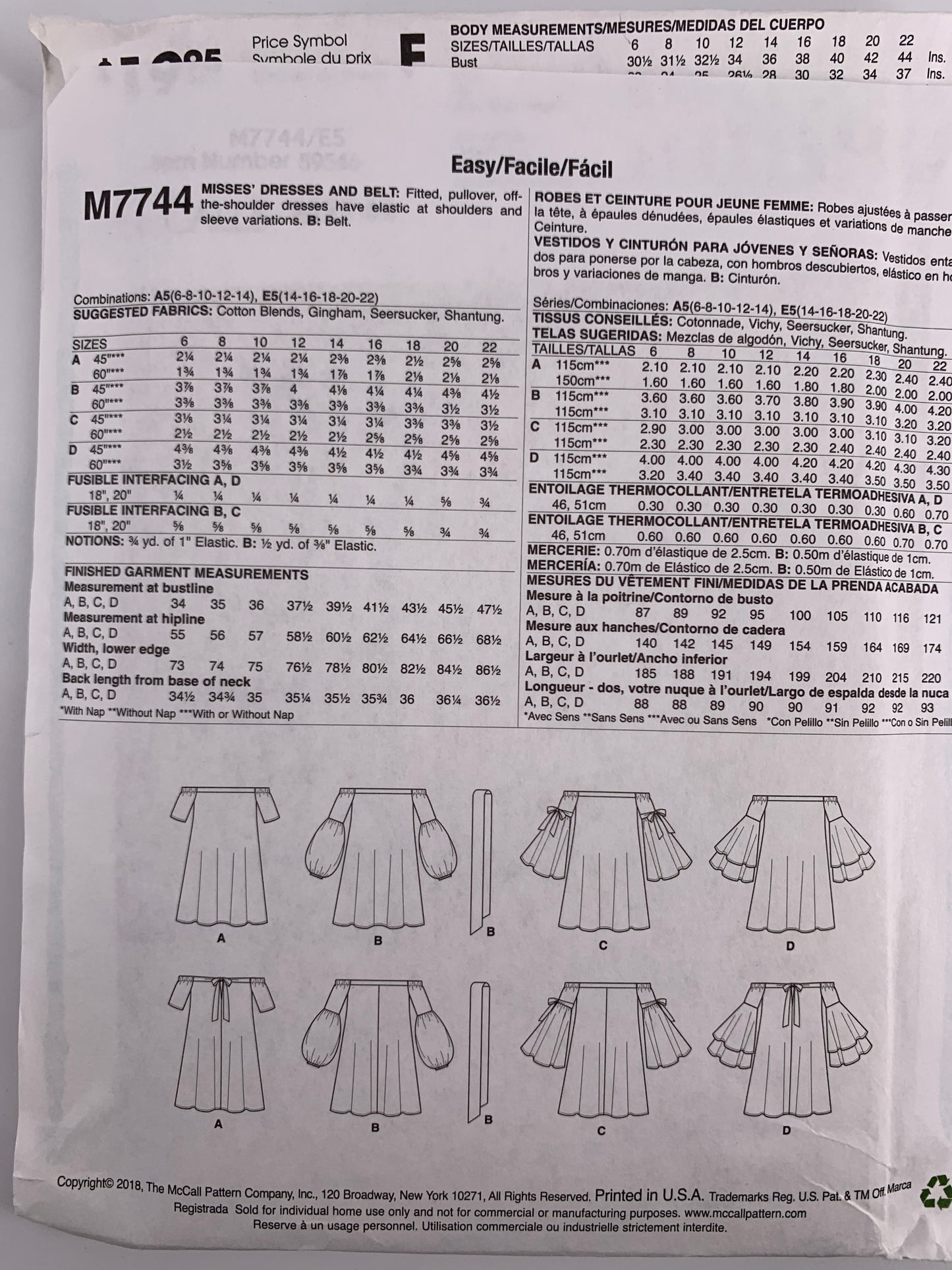 Mccall’s M7744