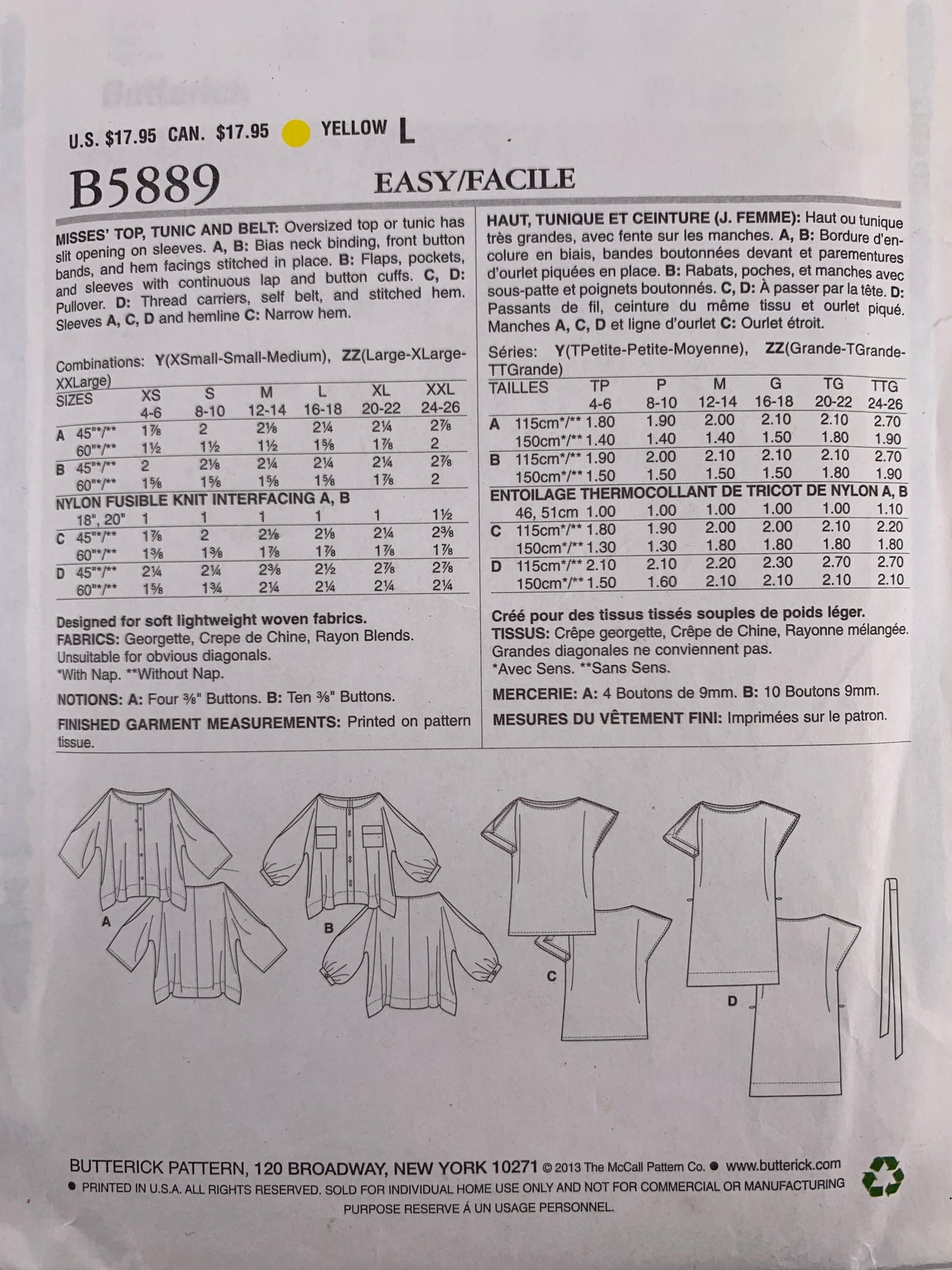 Butterick B5889