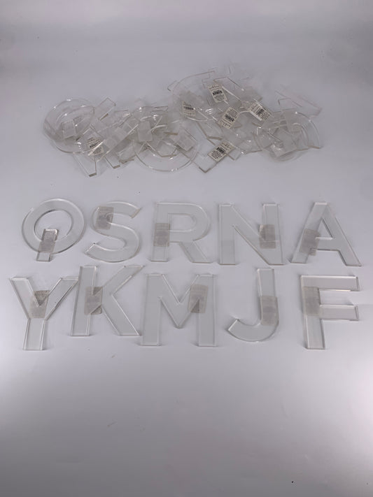Clear Acrylic Capital Letters - 4” 4mm Thick