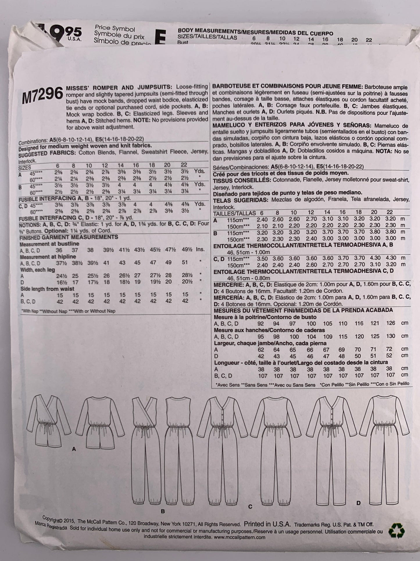 Mccall’s M7296