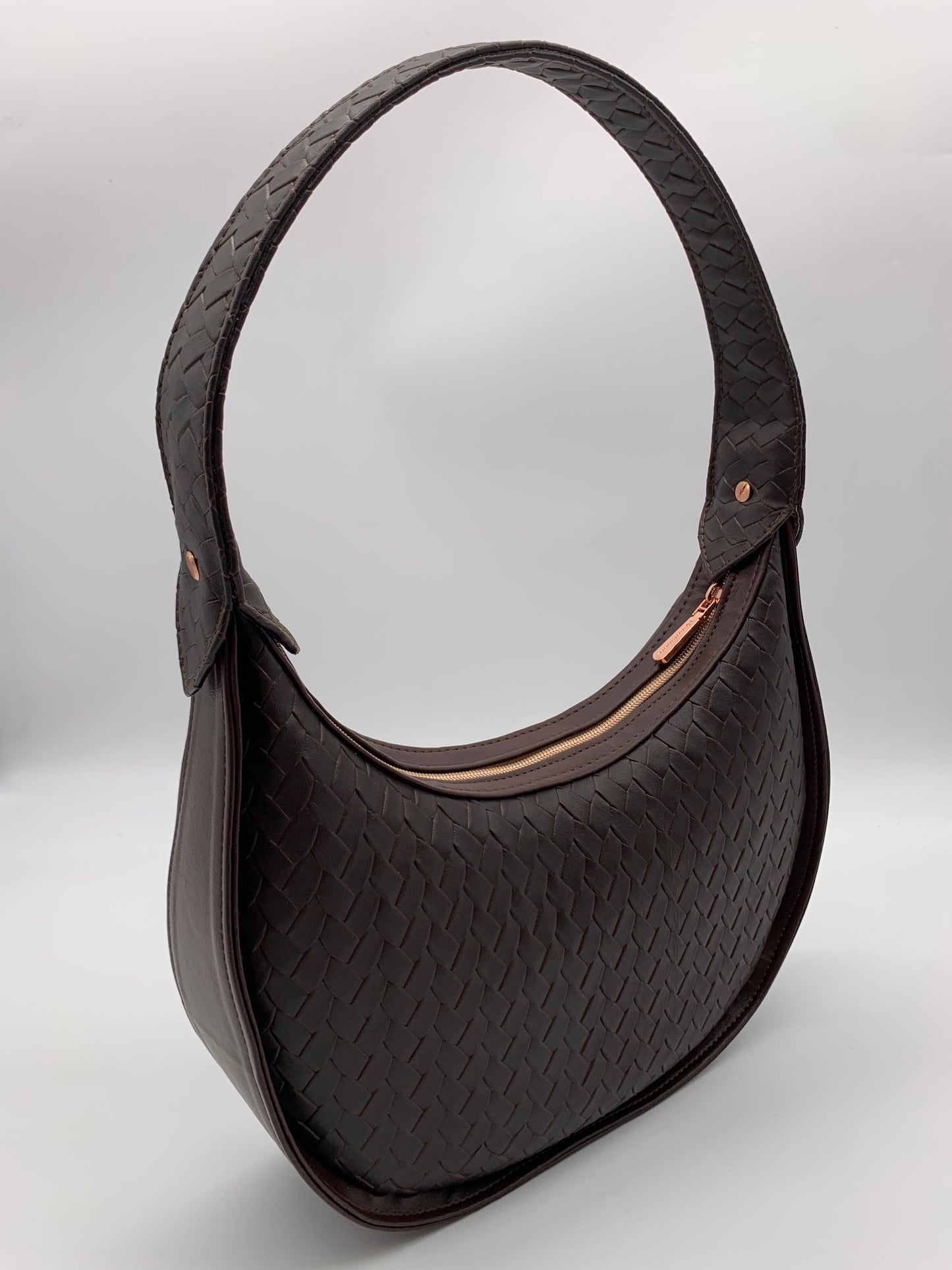 The Gale Luxe Hobo Bag - Espresso Weave - 20” STRAP