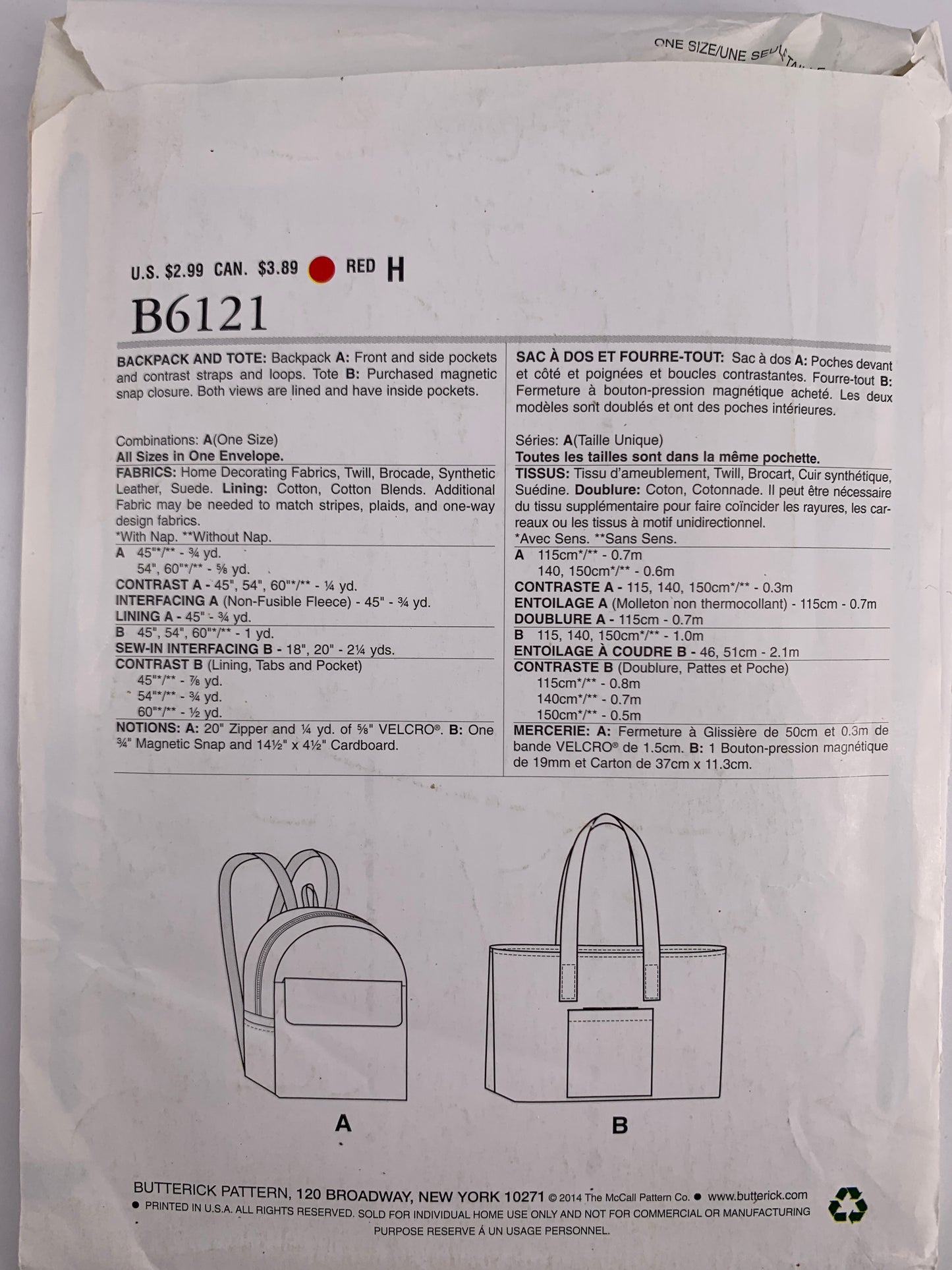 See & Sew B6121
