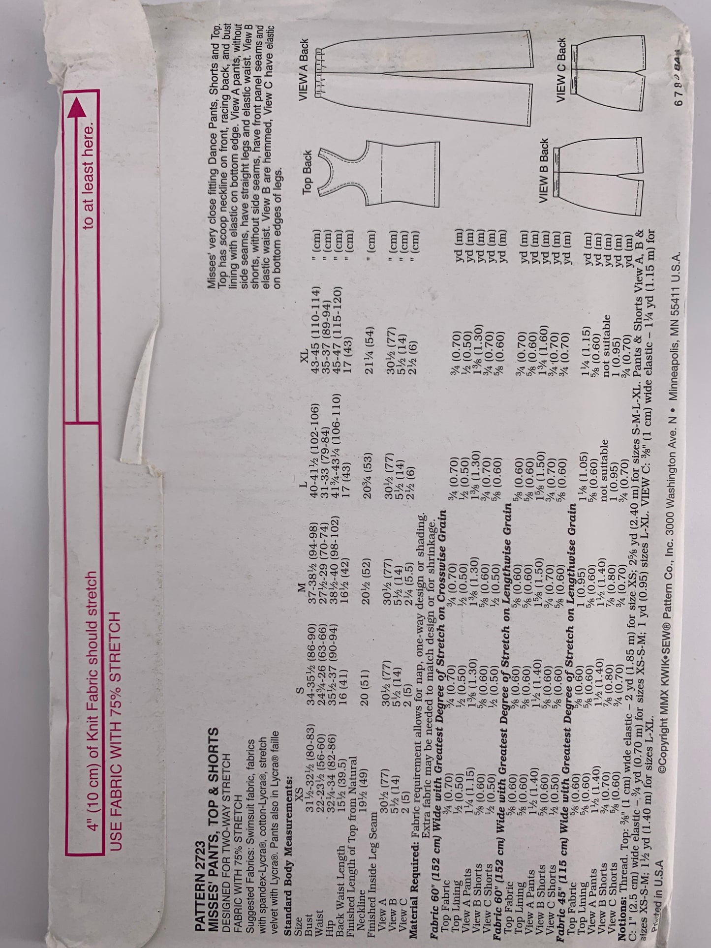 Kwik Sew 2723