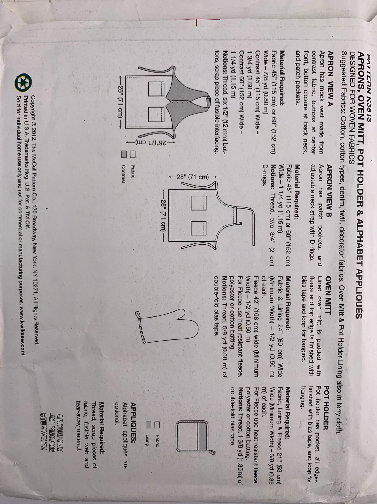 Kwik Sew K3613