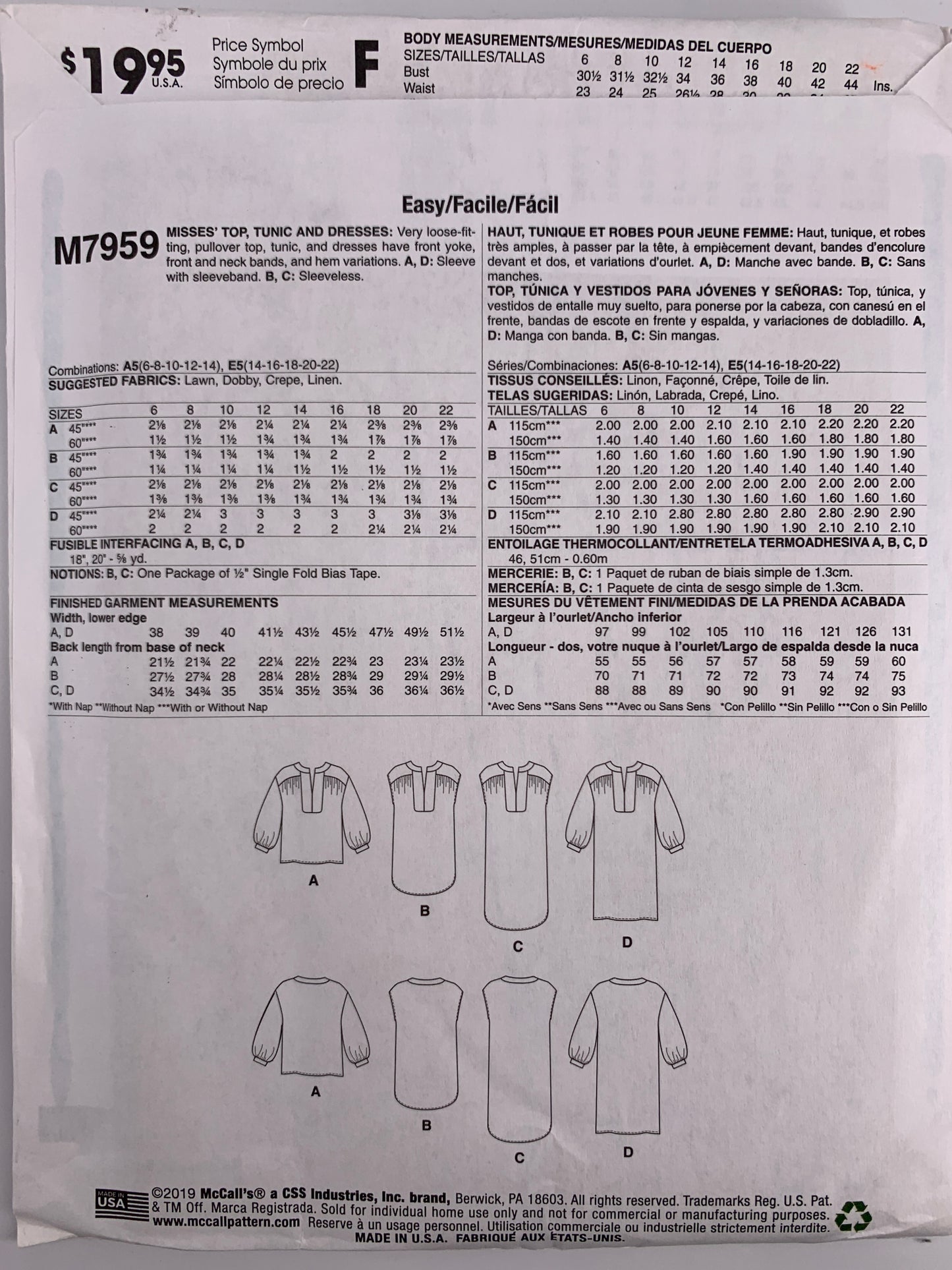 Mccall’s M7959