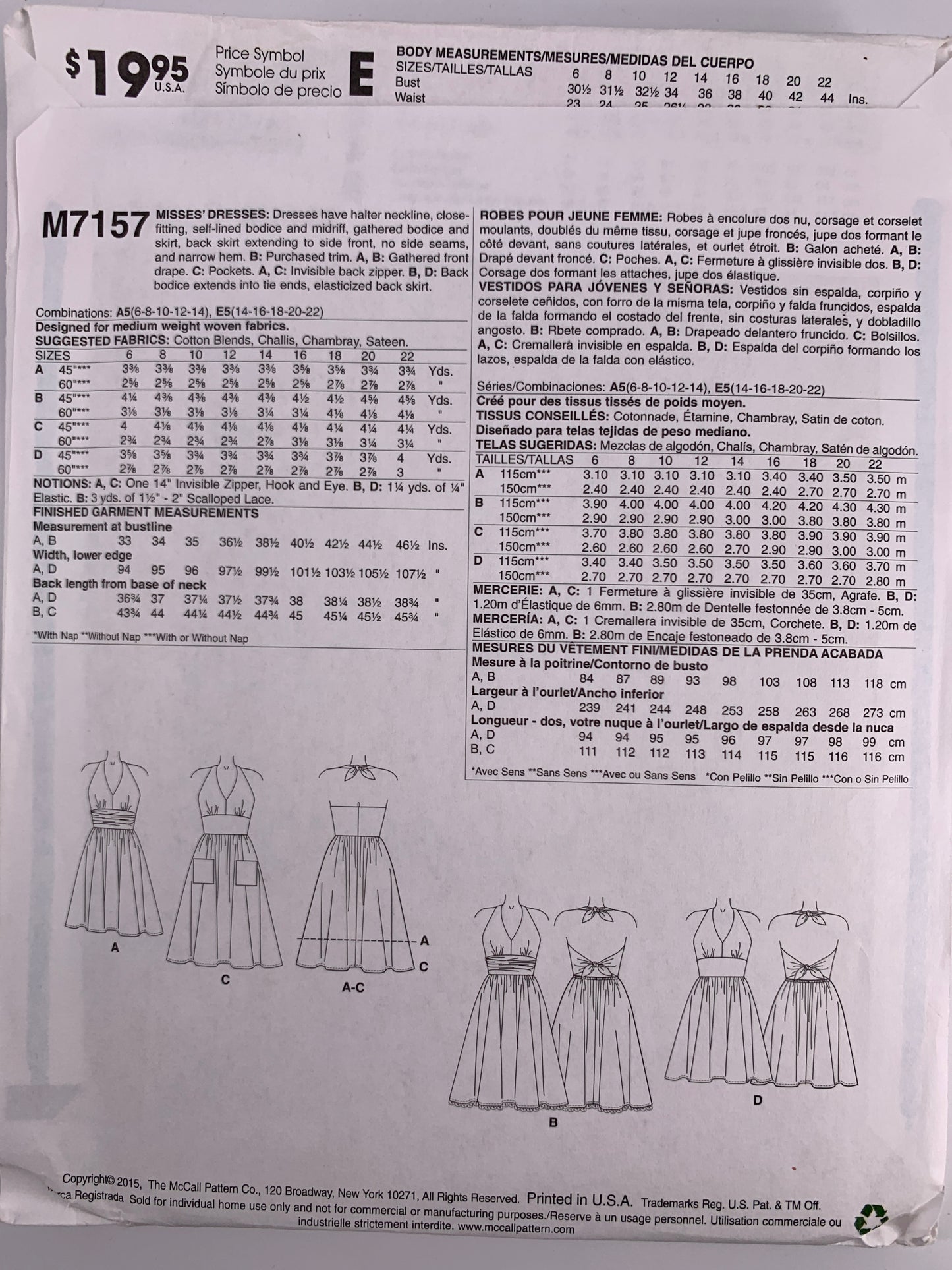Mccall’s M7157