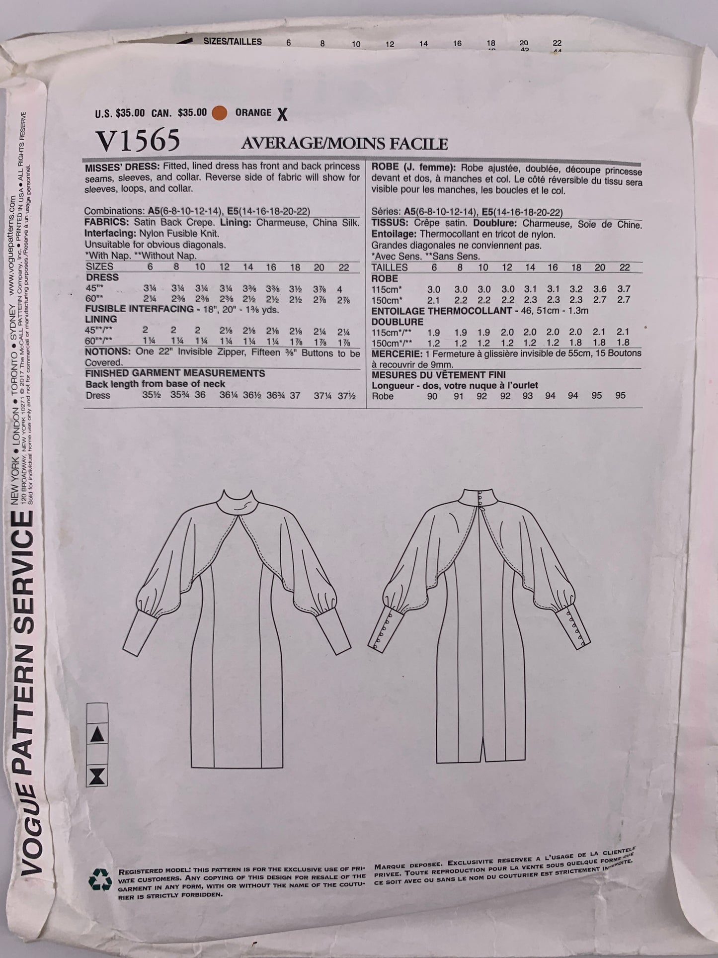 Vogue V1565