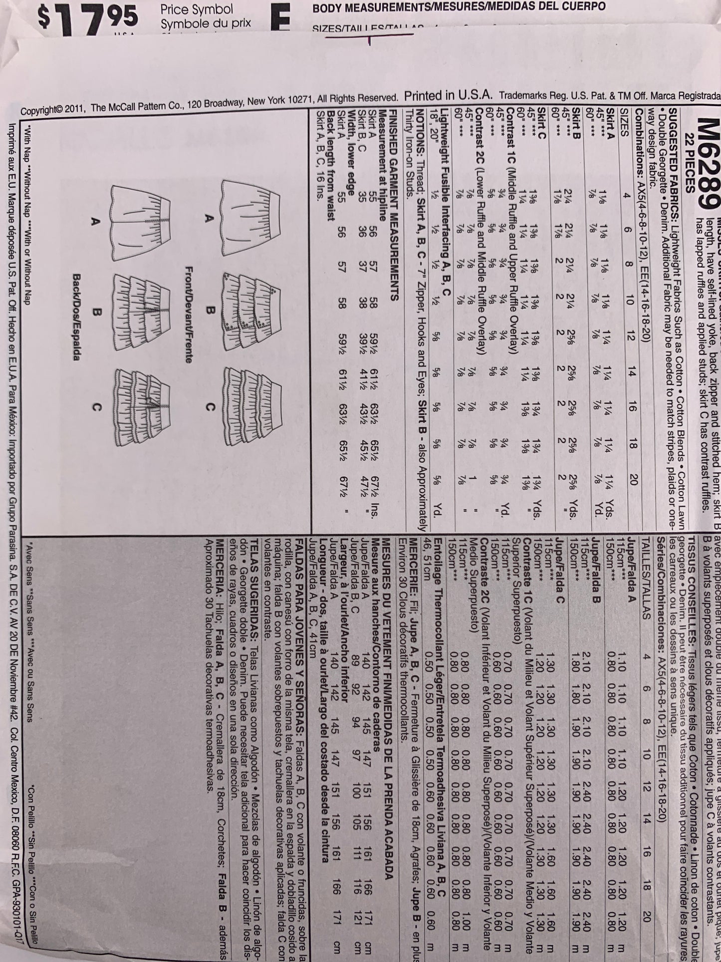 Mccall’s M6289