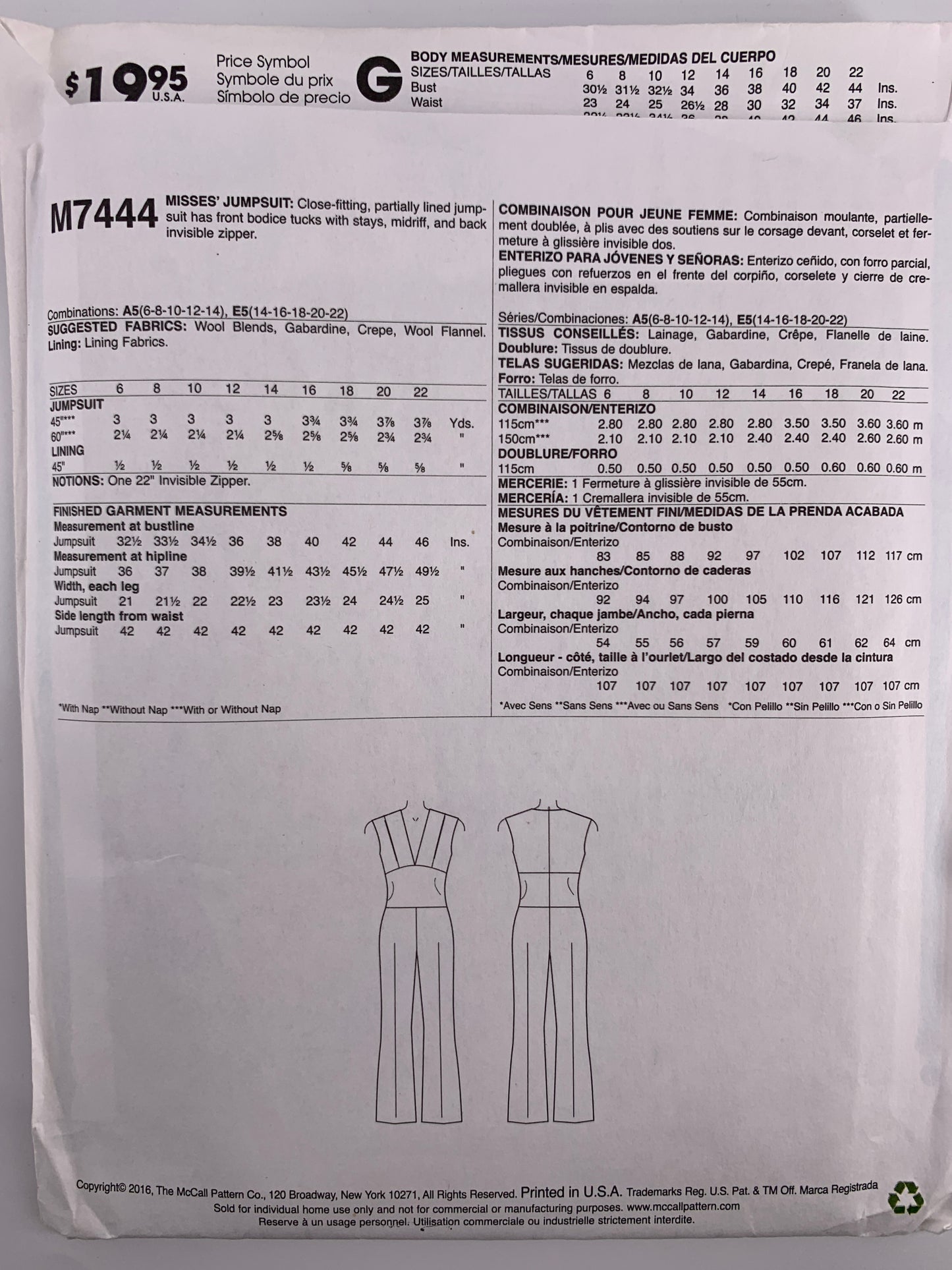 Mccall’s M7444