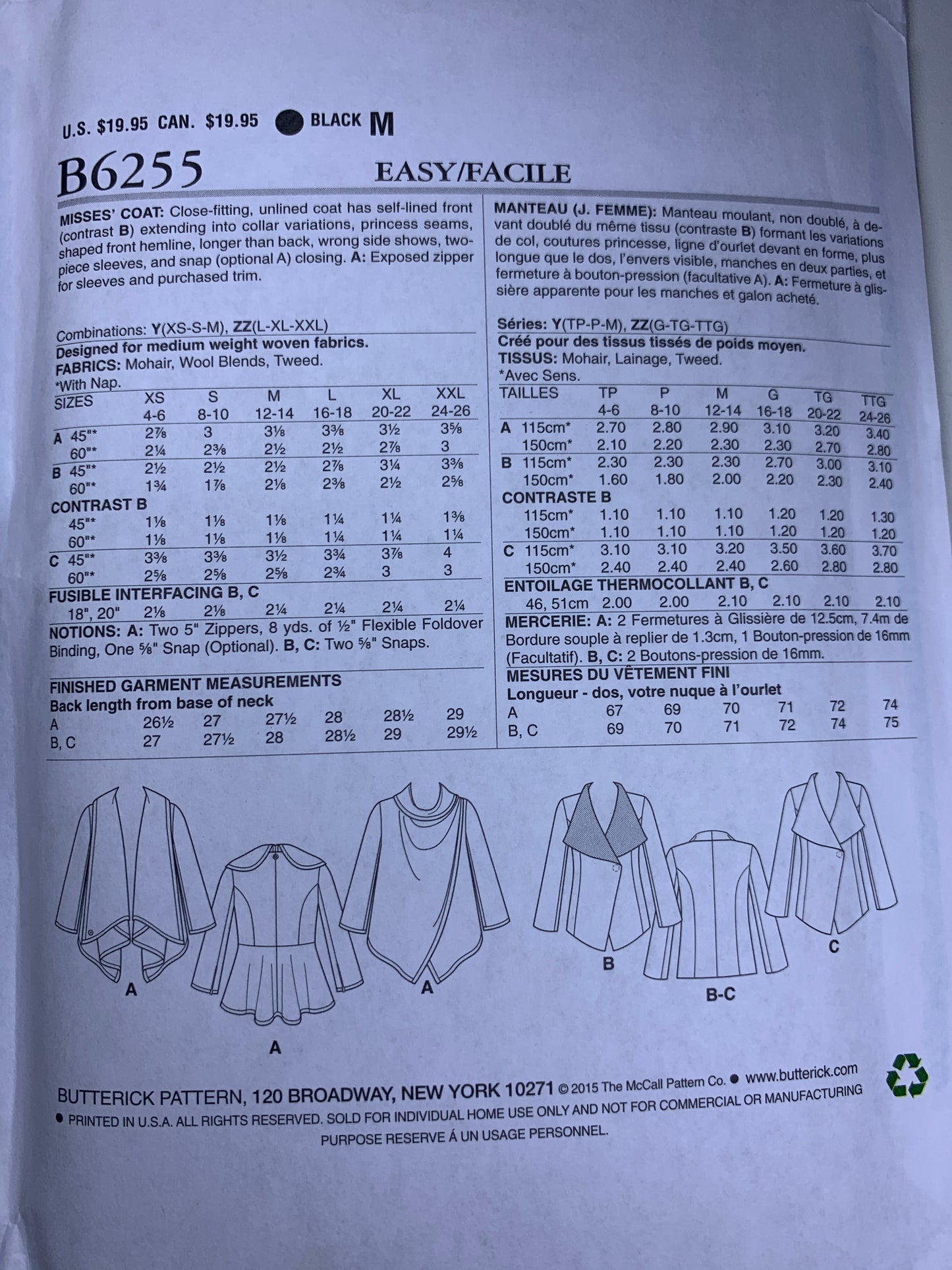 Butterick B6255