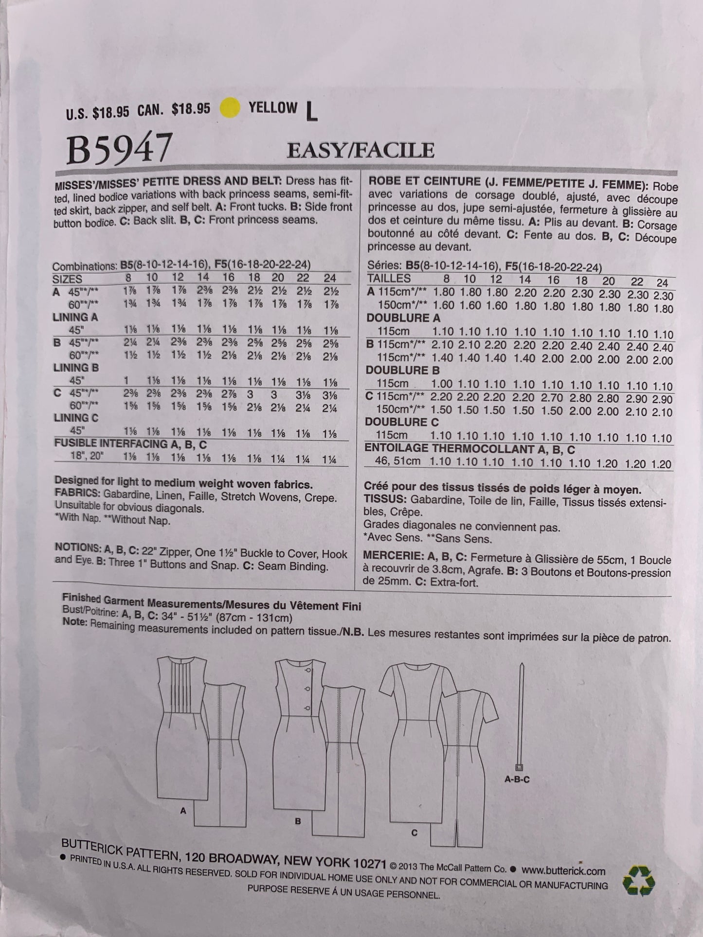Butterick B5947
