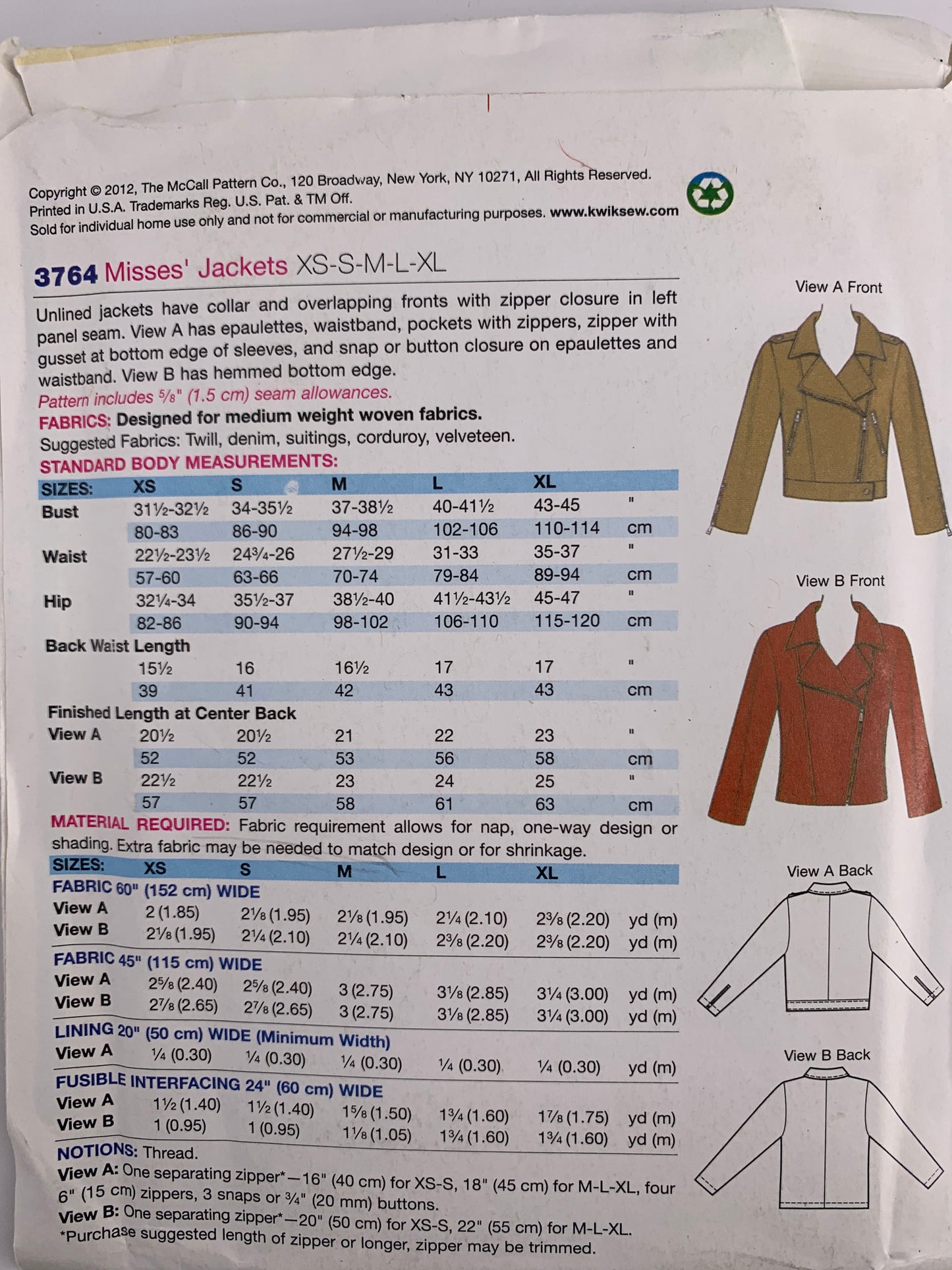 Kwik Sew 3764