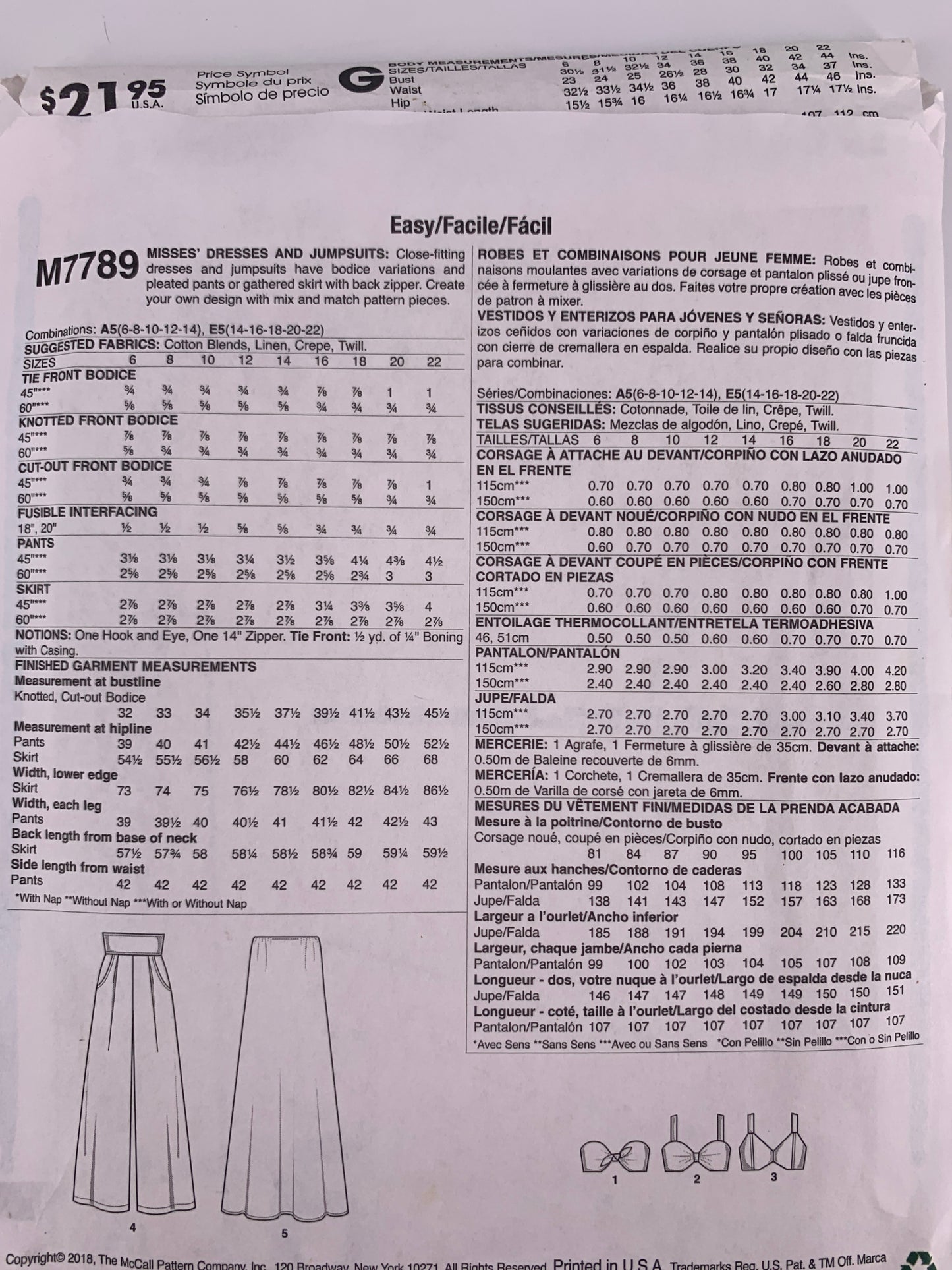 Mccall’s M7789
