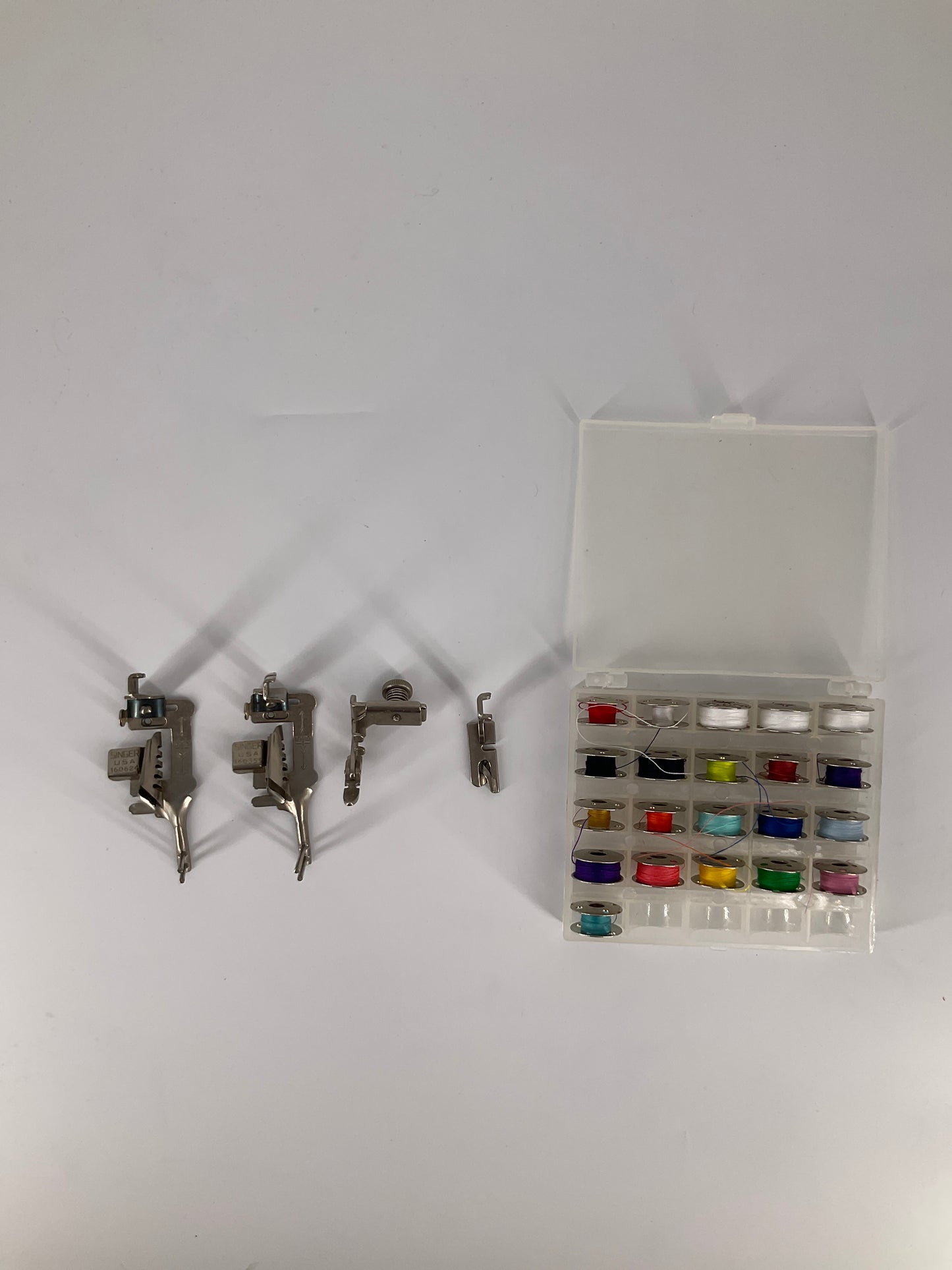 Vintage Singer Presser Feet and Class 66 Metal Bobbins