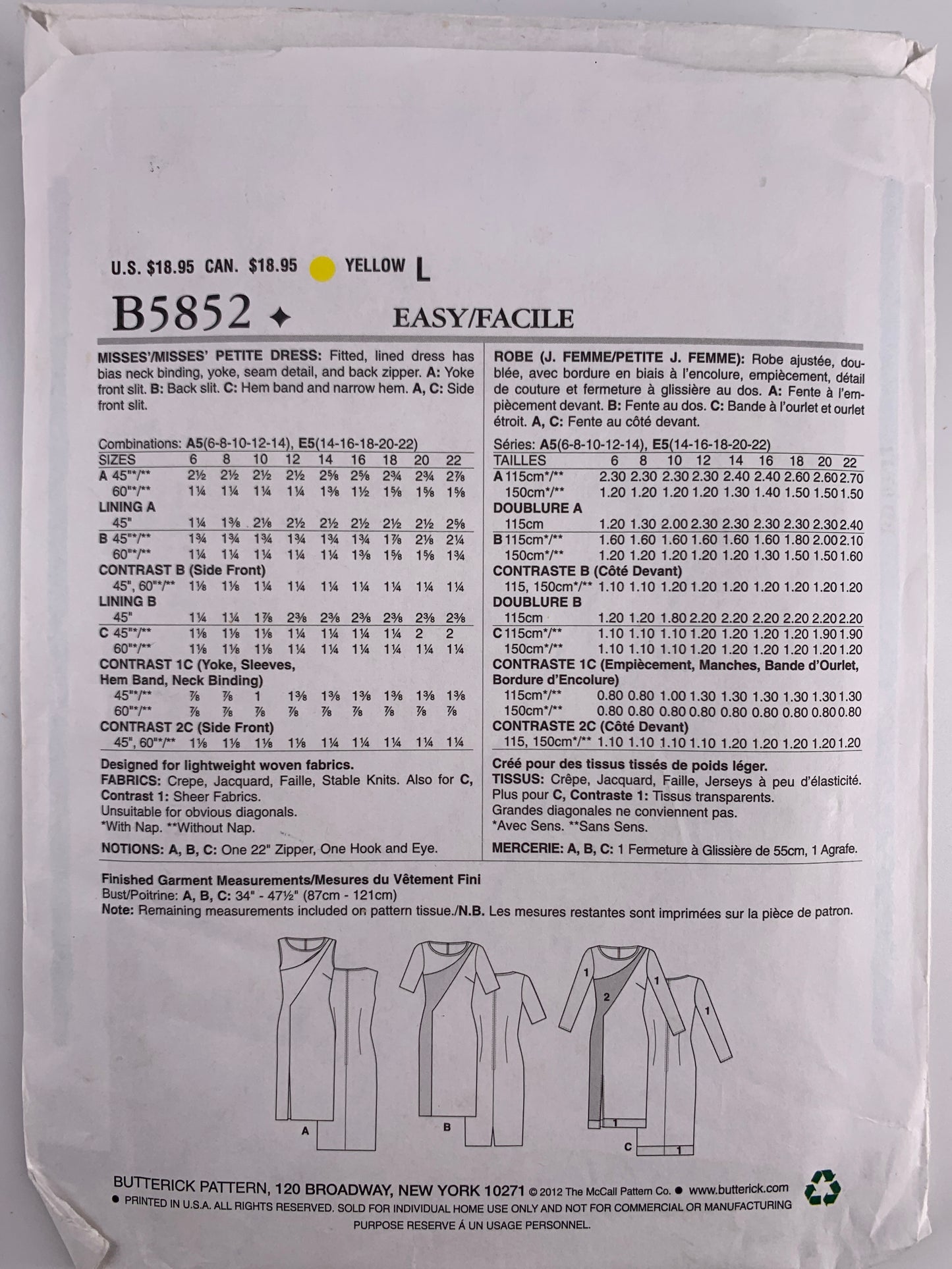 Butterick B5852