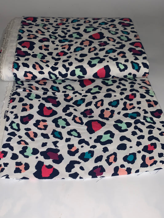 Multicolored Leopard Spots on White
